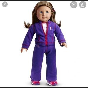 american girl doll zip-up sweatsuit